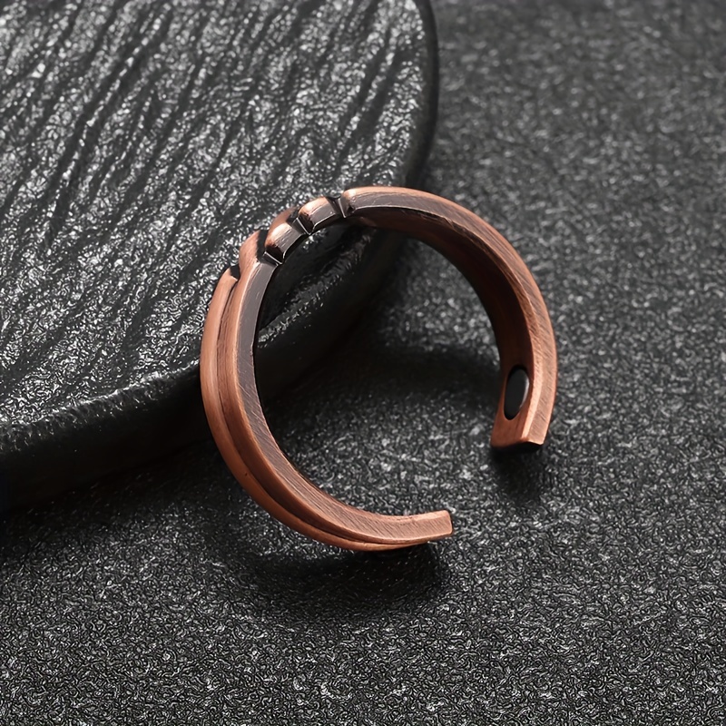 Copper Wire Knot Open Ring Men's Accessory